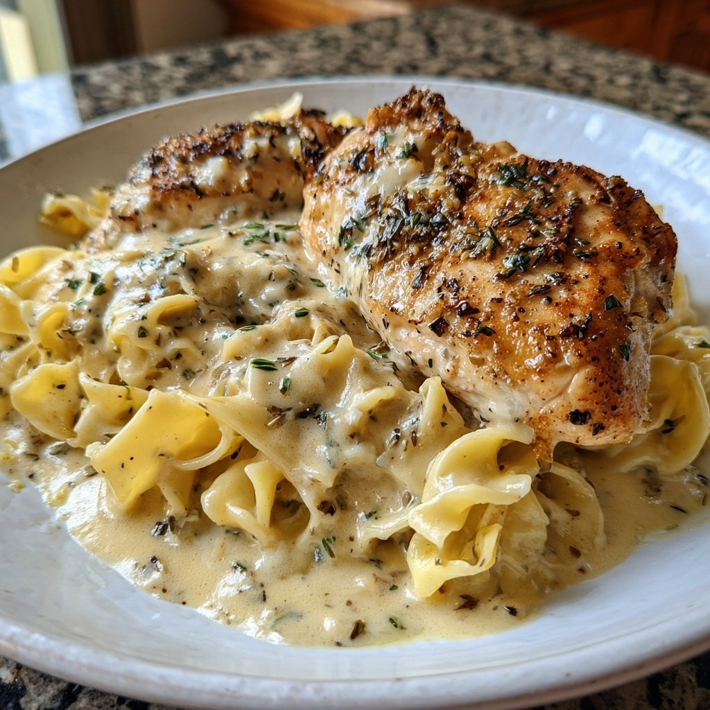 Creamy Chicken Breast with Egg Noodles
