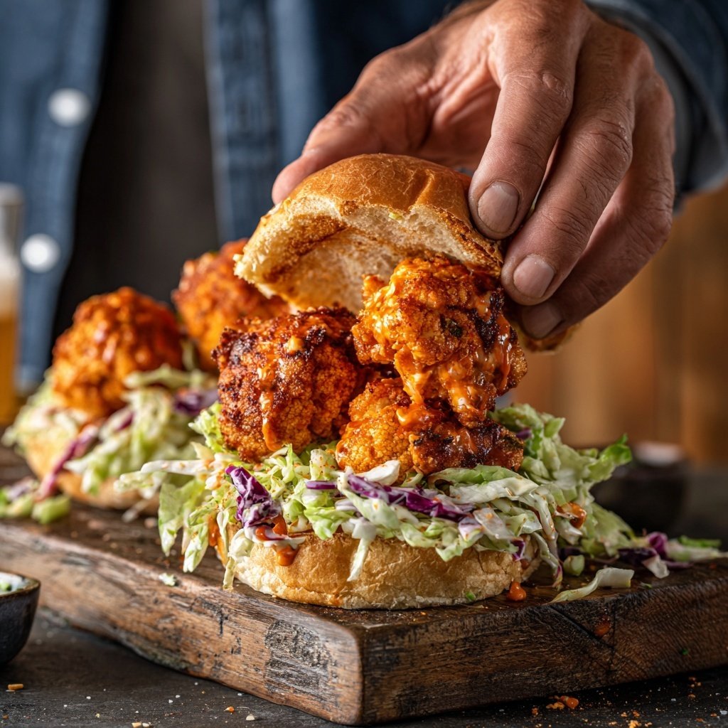 Buffalo Cauliflower Slider Surprise