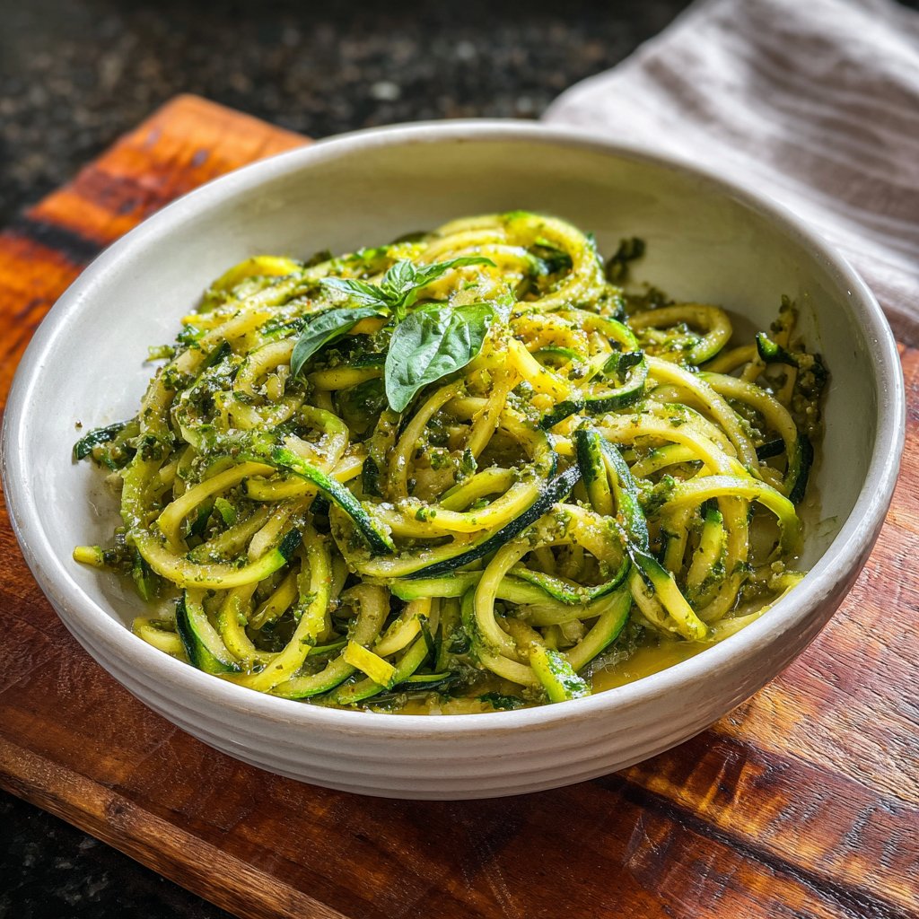 Zucchini Noodles with Lemon Pesto