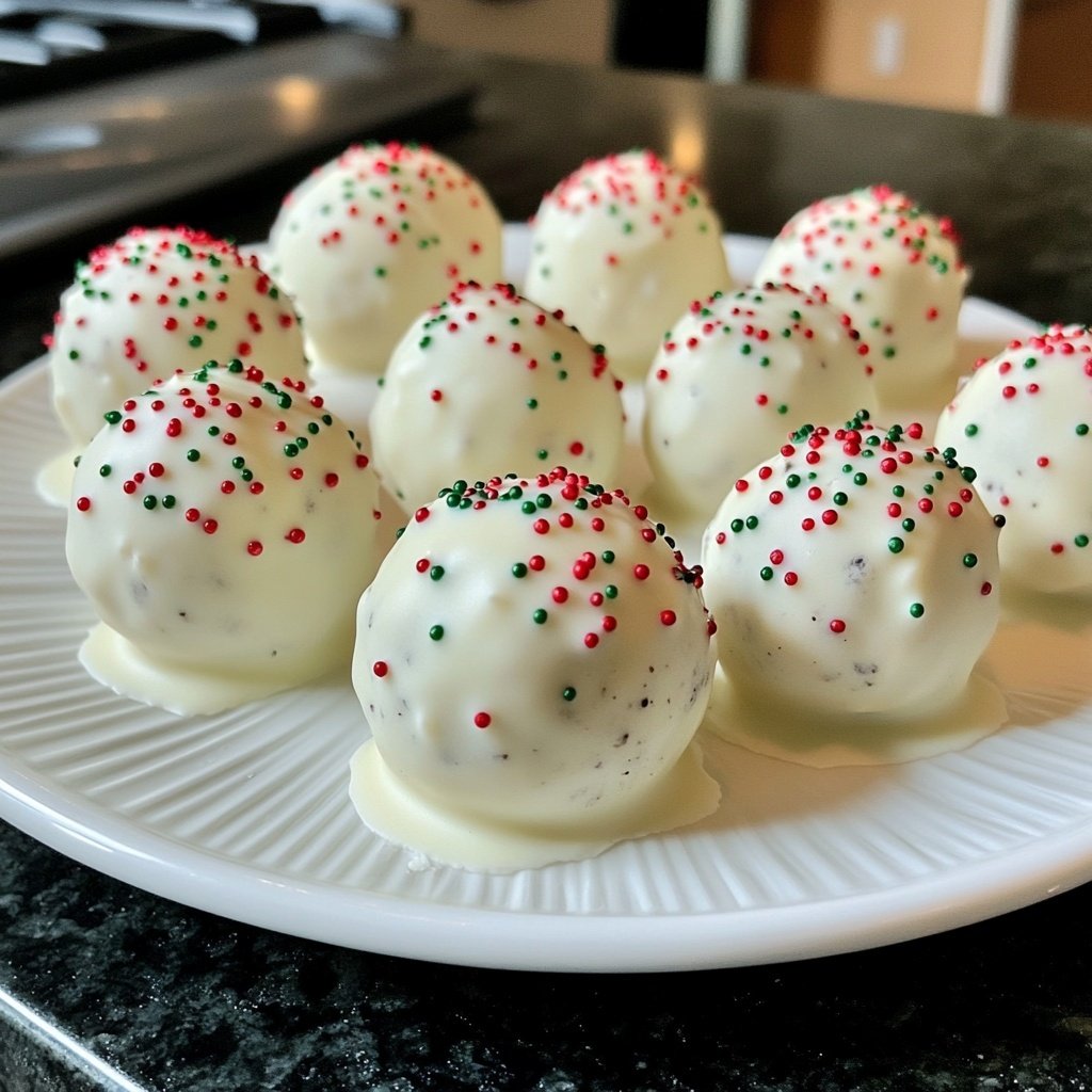Quick Christmas White Oreo Balls