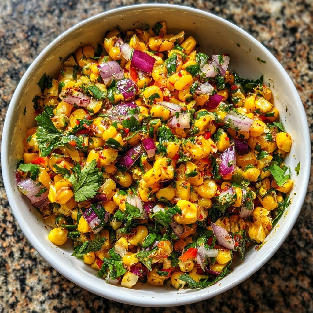 Chili Lime Roasted Corn Salad