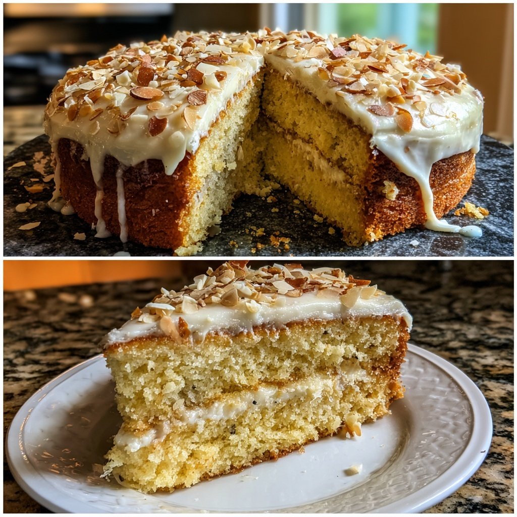 Bakery Style Vanilla Almond Cake