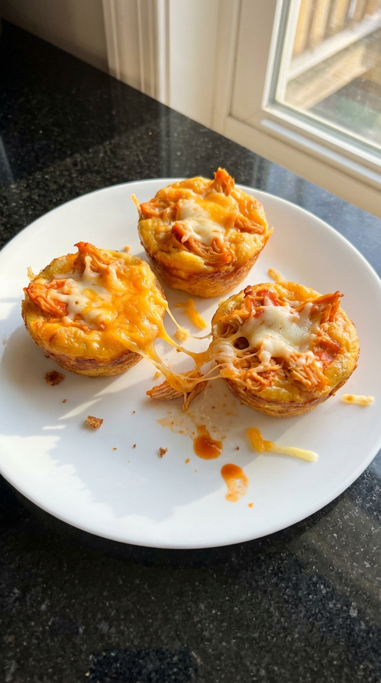 Buffalo Chicken Egg and Cheese Cups