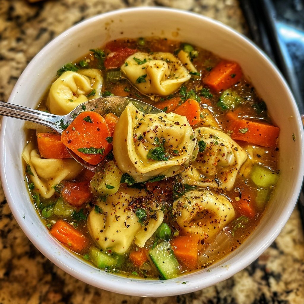Tortellini Soup Cheesy Tender Pasta
