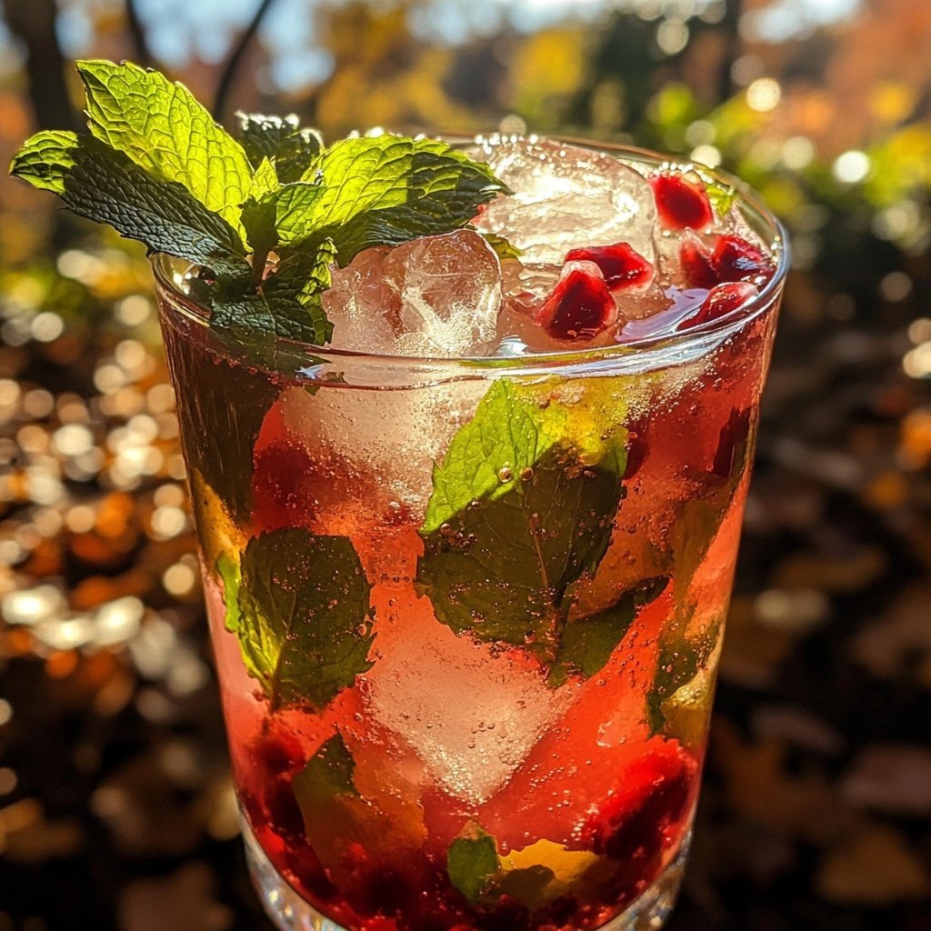 Festive Winter Pomegranate Mojito