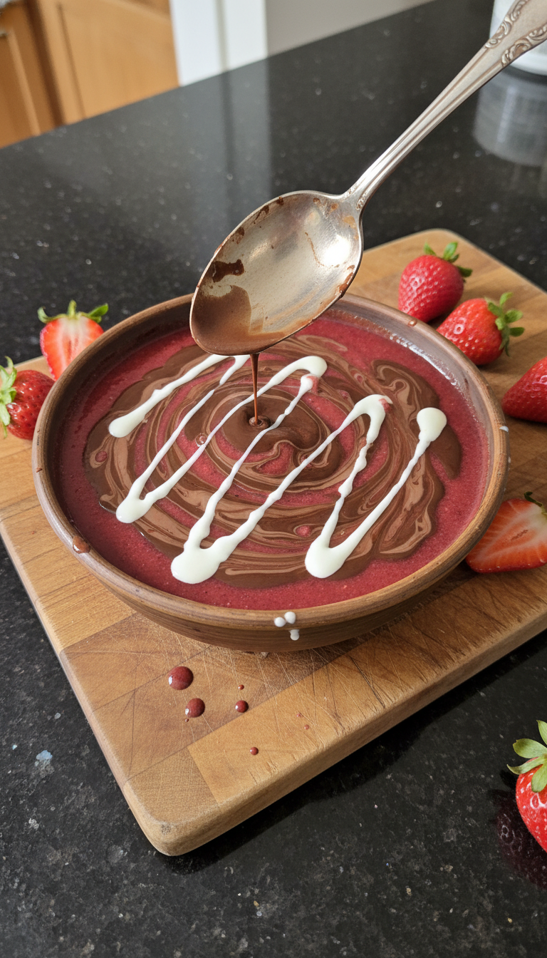 Chilled Chocolate Strawberry Soup