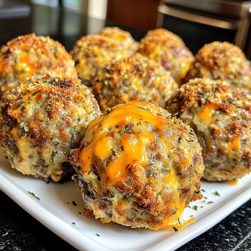 Sausage Balls with Red Lobster Biscuit Mix