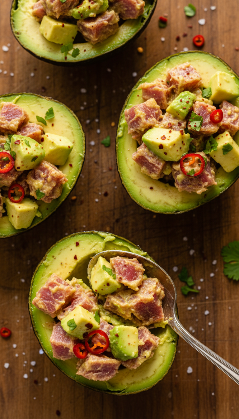 Tasty Tuna Avocado Cups