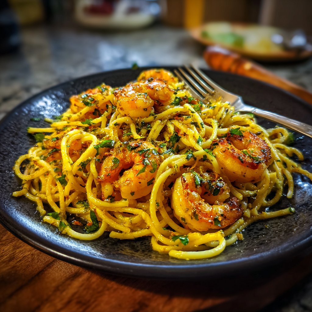 Chili Lime Pasta with Shrimp