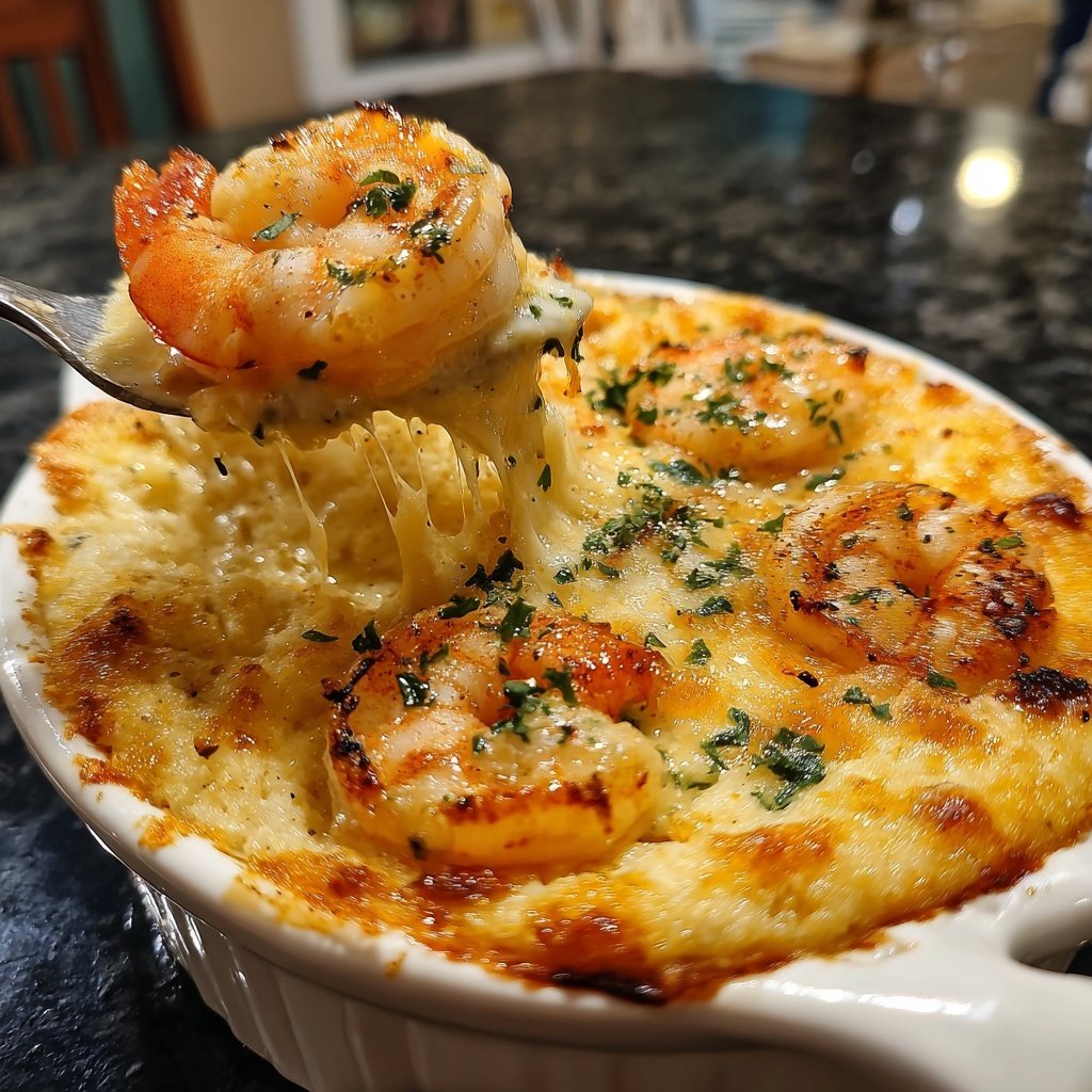 Shrimp and Grits Cajun Cheesy