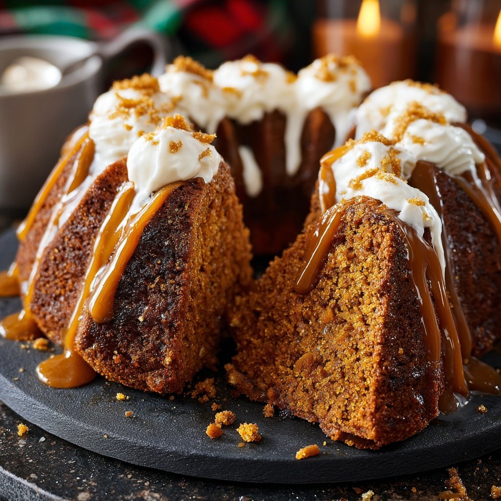 Spiced Gingerbread Cake with Caramel